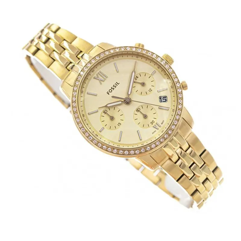 Fossil Neutra Chronograph Gold Dial Ladies Watch- ES5219